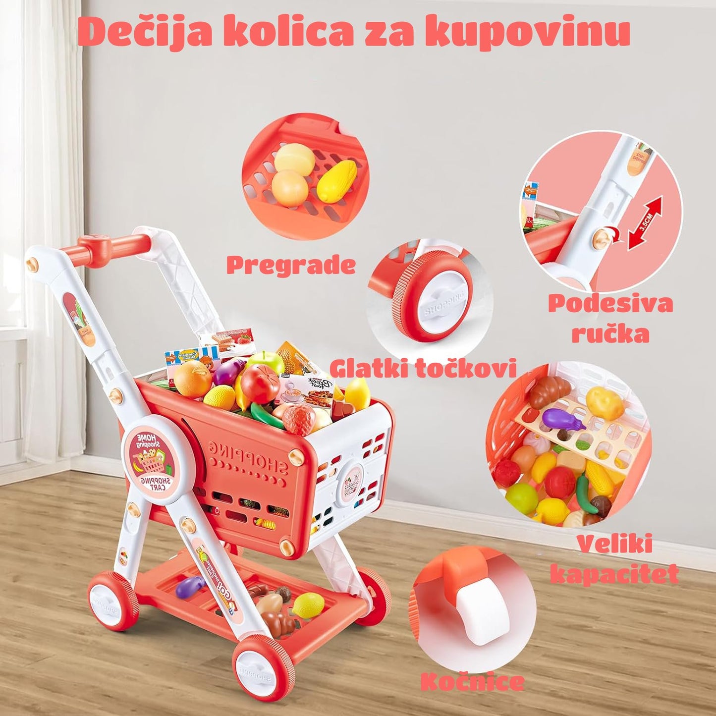 Dečija supermarket kolica za kupovinu